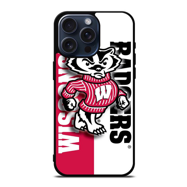 WISCONSIN BADGERS LOGO NEW iPhone 15 Pro Max Case Cover