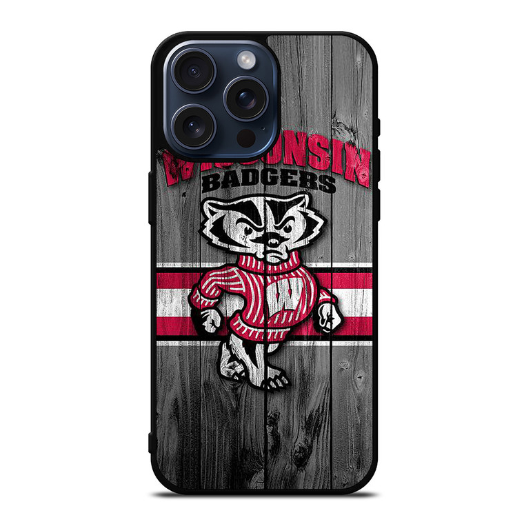 WISCONSIN BADGERS LOGO iPhone 15 Pro Max Case Cover