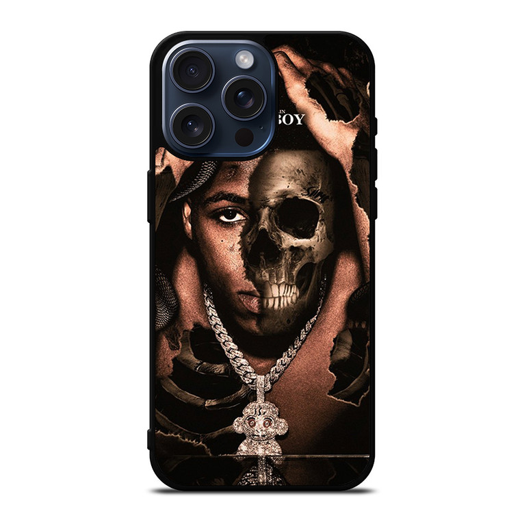 YOUNGBOY NBA RAPPER SKULL iPhone 15 Pro Max Case Cover