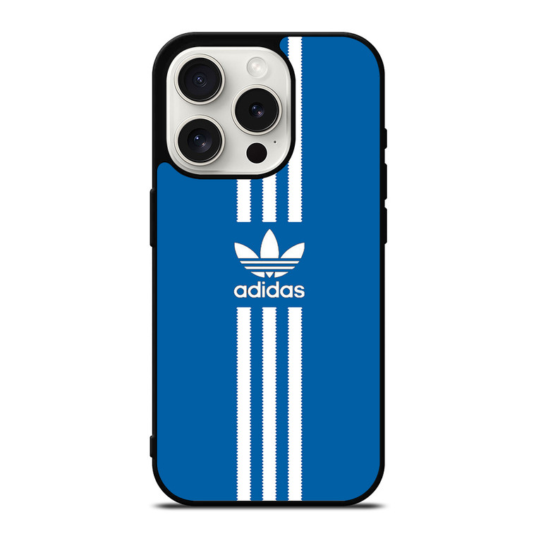 ADIDAS STRIPE BLUE iPhone 15 Pro Case Cover