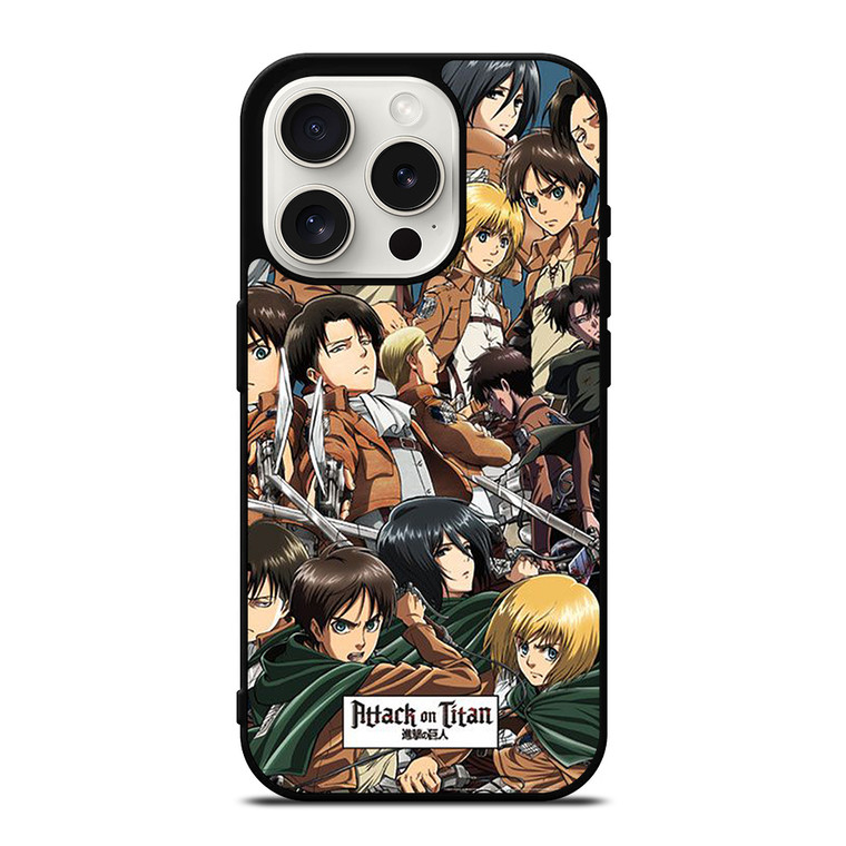 ATTACK ON TITAN ALL CHARACTER iPhone 15 Pro Case Cover ATTACK ON TITAN ALL CHARACTER iPhone 15 Pro Case Cover