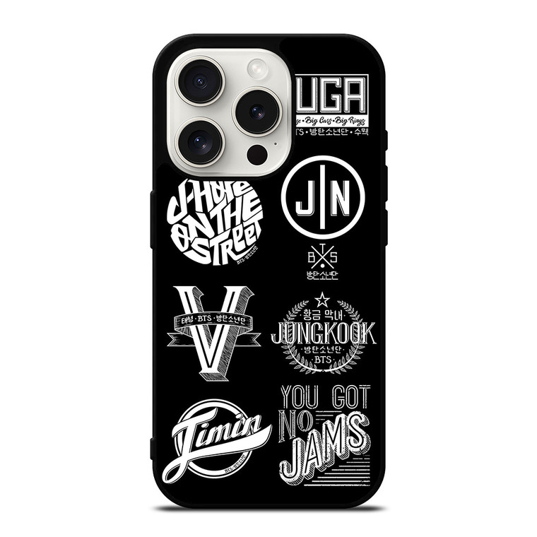BANGTAN BOYS BTS KPOP LOGO iPhone 15 Pro Case Cover