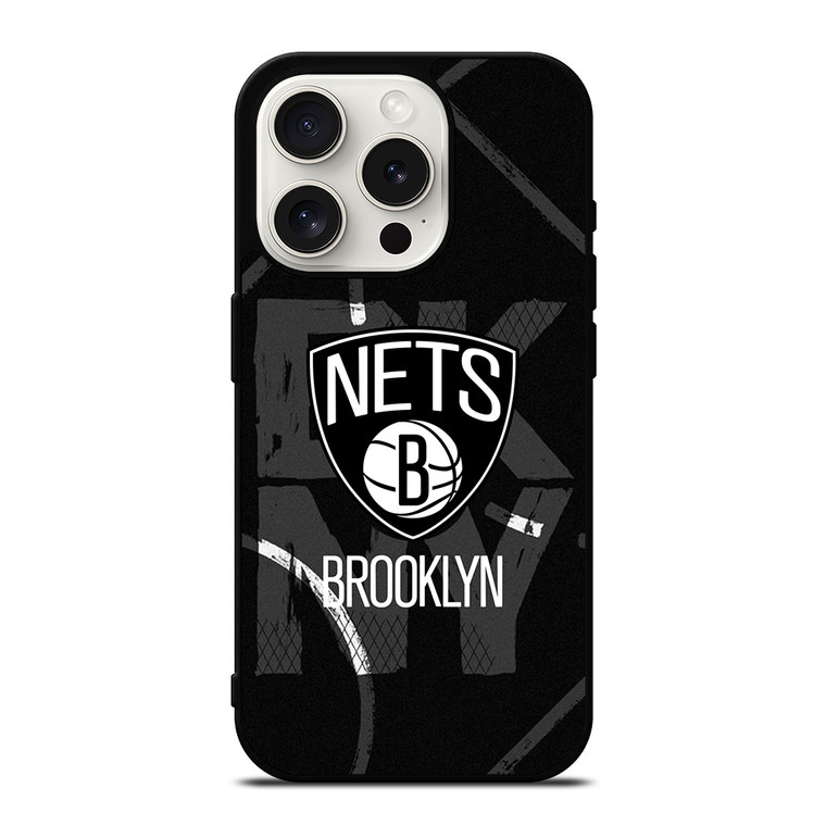 BROOKLYN NETS NBA TEAM LOGO iPhone 15 Pro Case Cover