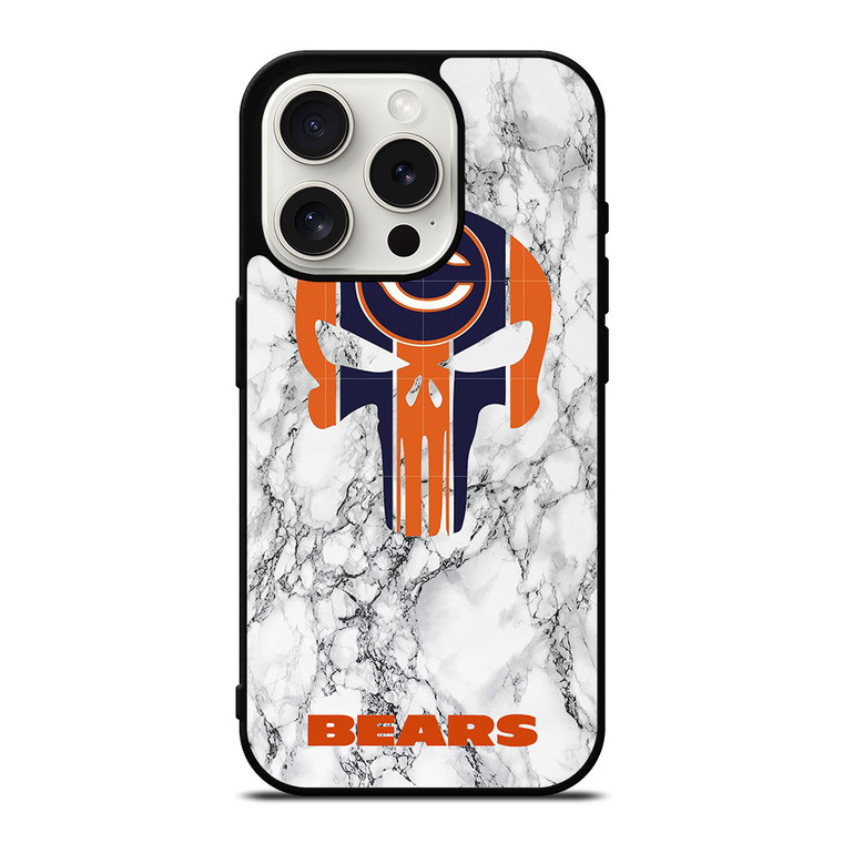 CHICAGO BEARS PUNISHER SKULL iPhone 15 Pro Case Cover