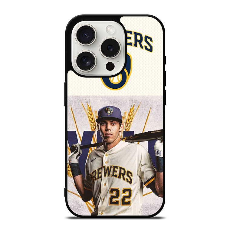 CHRISTIAN YELICH MILWAUKEE BREWERS 1 iPhone 15 Pro Case Cover