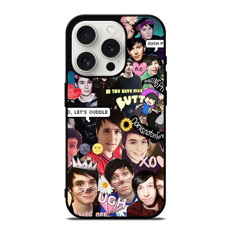 DAN AND PHIL COLLAGE 3 iPhone 15 Pro Case Cover