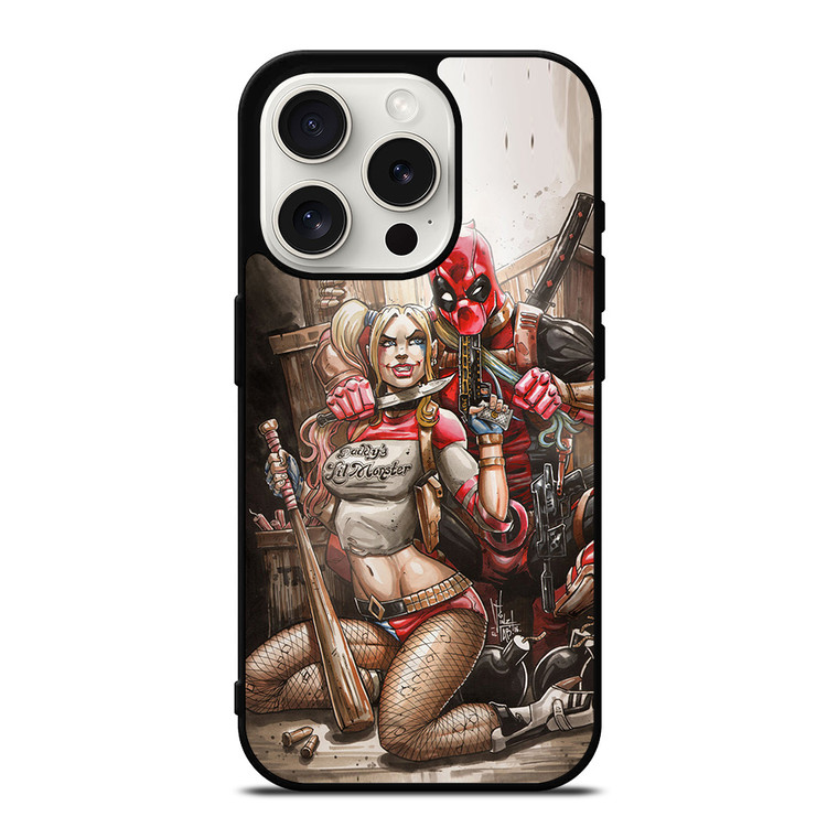 DEADPOOL HARLEY QUINN 2 iPhone 15 Pro Case Cover