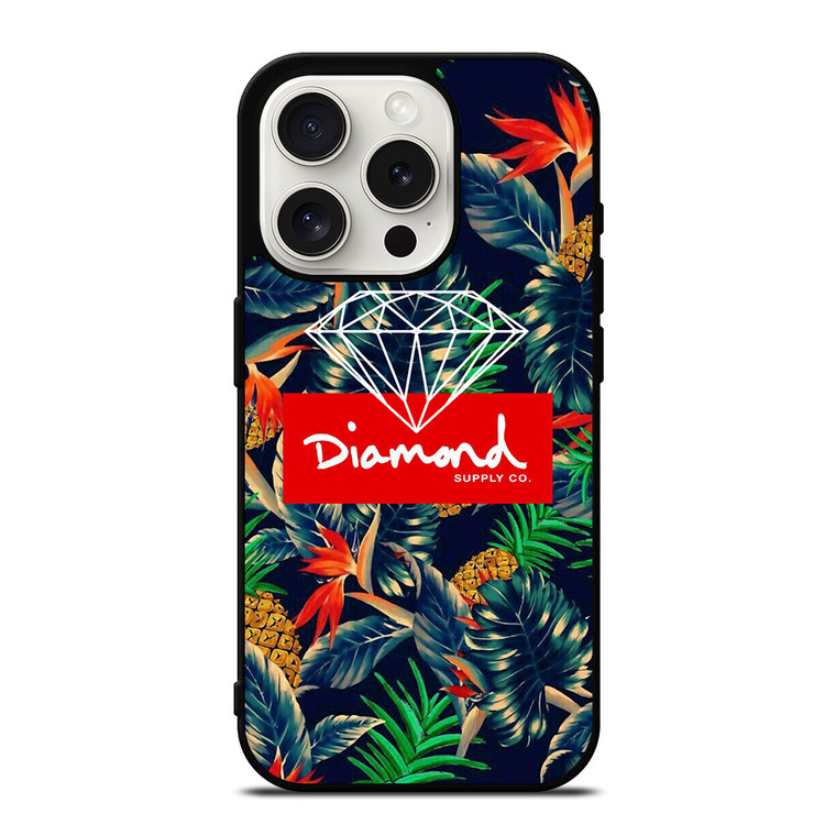 DIAMOND SUPPLY CO FLORAL LOGO iPhone 15 Pro Case Cover