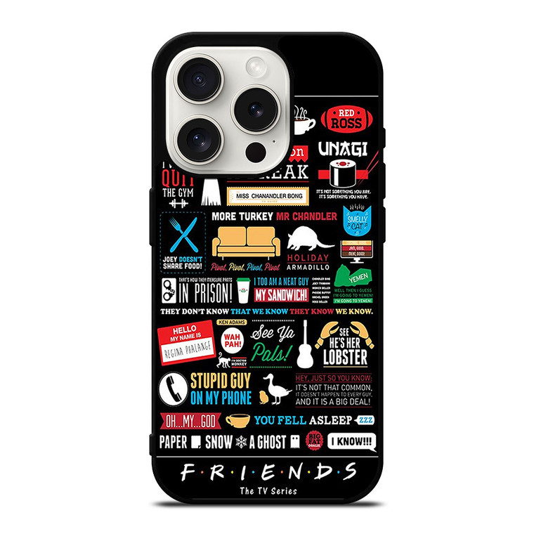FRIENDS TV SERIES COLLAGE iPhone 15 Pro Case Cover FRIENDS TV SERIES COLLAGE iPhone 15 Pro Case Cover