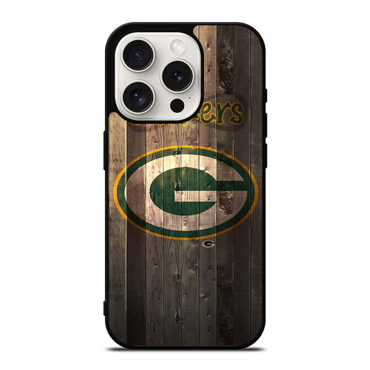 GREEN BAY PACKERS WOODEN iPhone 15 Pro Case Cover