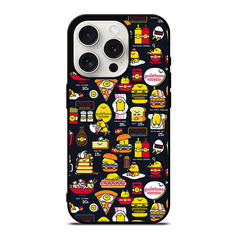 GUDETAMA LAZY EGG COLLAGE iPhone 15 Pro Case Cover