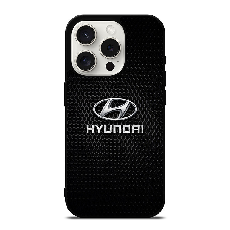 HYUNDAI METAL LOGO iPhone 15 Pro Case Cover