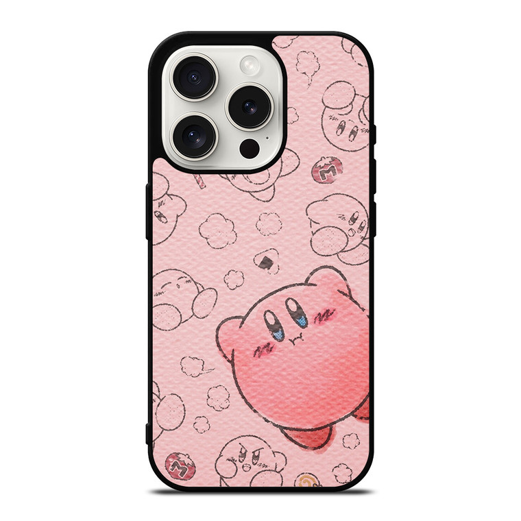 KIRBY DRAW PINK iPhone 15 Pro Case Cover
