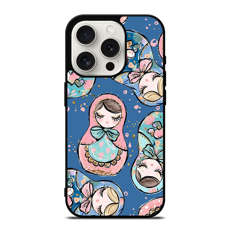 MATRYOSHKA NESTING DOLLS RUSSIAN ART iPhone 15 Pro Case Cover