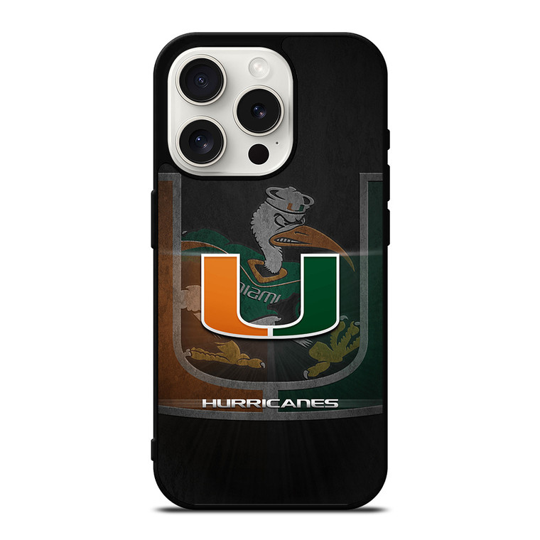 MIAMI HURRICANES UM 1 iPhone 15 Pro Case Cover