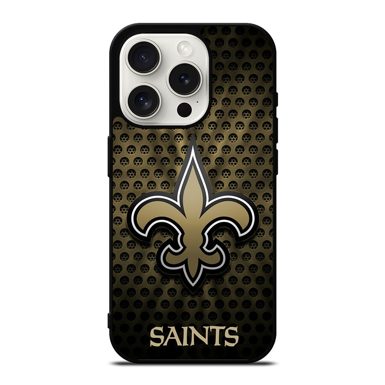 NEW ORLEANS SAINTS METAL iPhone 15 Pro Case Cover