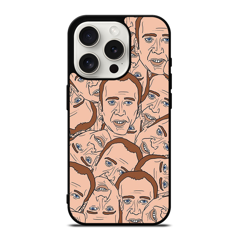 NICOLAS CAGE COLLAGE iPhone 15 Pro Case Cover