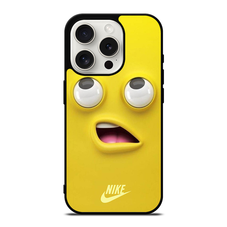 NIKE YELLOW SMILE EMOTICON iPhone 15 Pro Case Cover