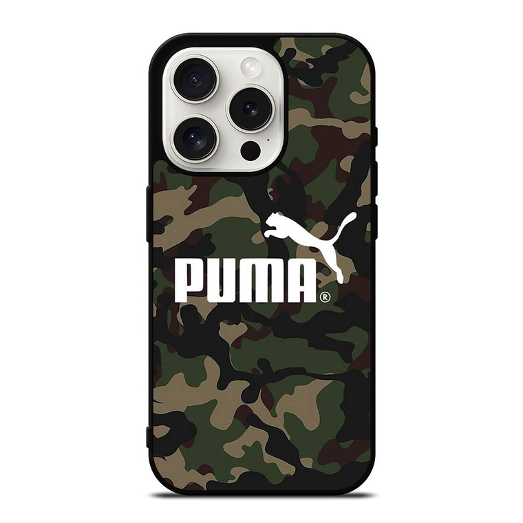 PUMA CAMO LOGO iPhone 15 Pro Case Cover