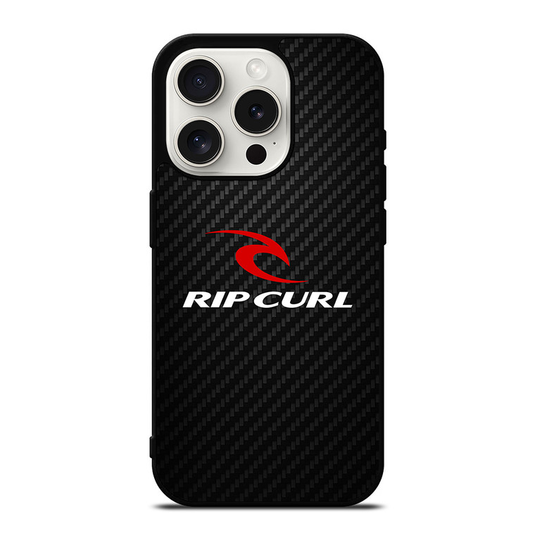 RIPCURL CARBON LOGO iPhone 15 Pro Case Cover