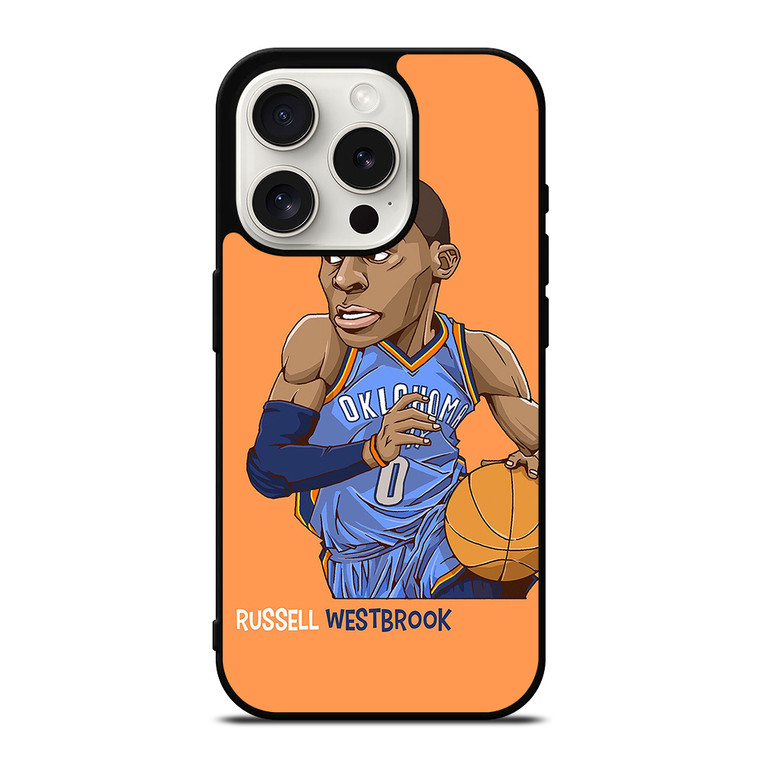 RUSSELL WESTBROOK CARTOON iPhone 15 Pro Case Cover