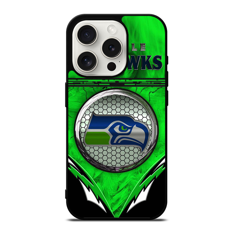 SEATTLE SEAHAWKS THE BLUE WAVE iPhone 15 Pro Case Cover