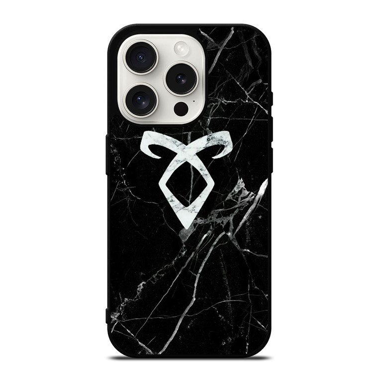 SHADOWHUNTER ANGELIC MARBLE LOGO iPhone 15 Pro Case Cover