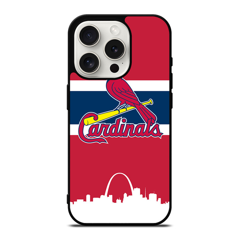 ST LOUIS CARDINALS STRIPE iPhone 15 Pro Case Cover