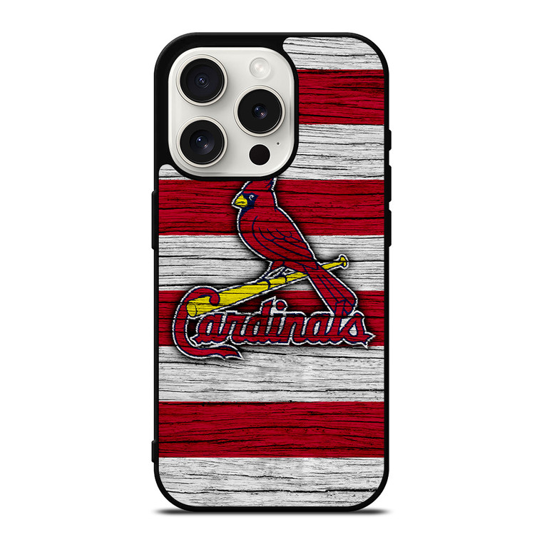 ST LOUIS CARDINALS WOODEN iPhone 15 Pro Case Cover