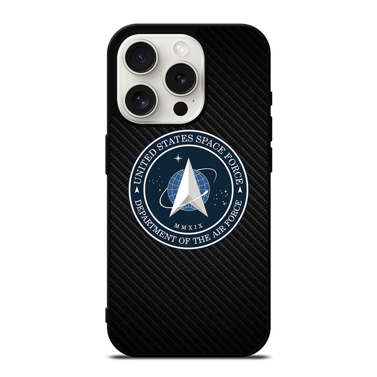UNITED STATES SPACE CORPS USSC CARBON LOGO iPhone 15 Pro Case Cover
