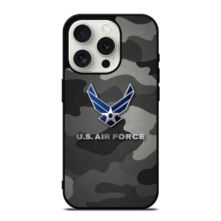 US AIR FORCE CAMO LOGO  iPhone 15 Pro Case Cover