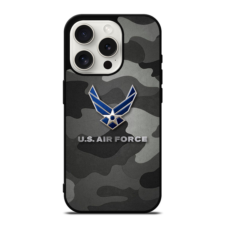 US AIR FORCE CAMO LOGO  iPhone 15 Pro Case Cover US AIR FORCE CAMO LOGO  iPhone 15 Pro Case Cover