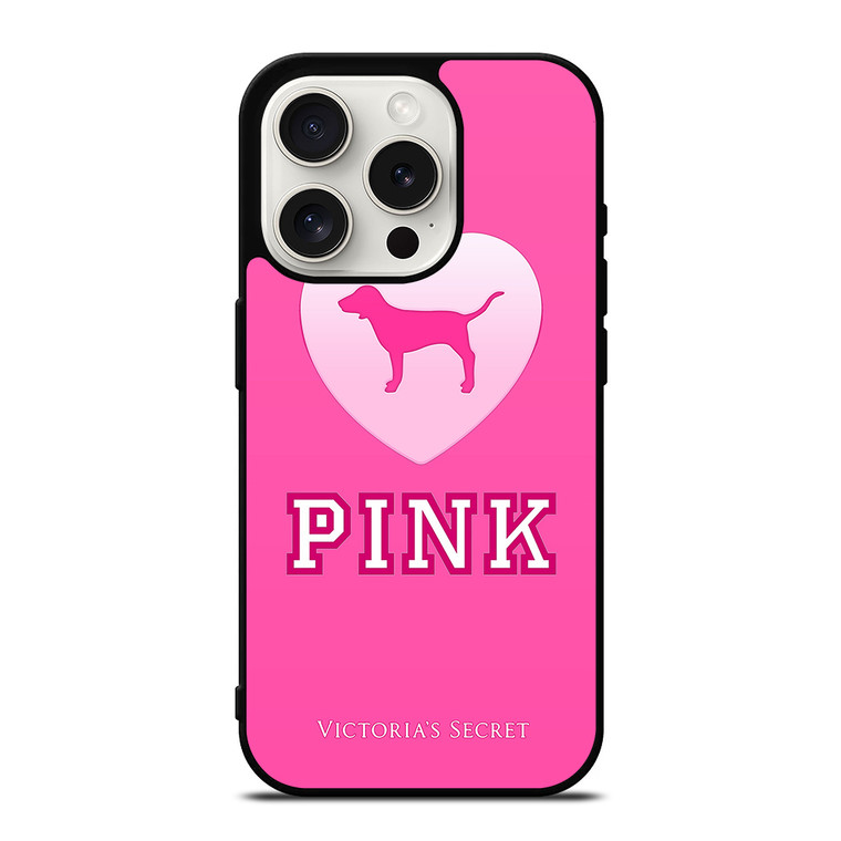 VICTORIA'S SECRET PINK DOG iPhone 15 Pro Case Cover