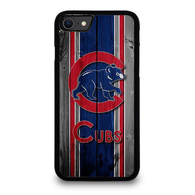 CHICAGO CUBS WOODEN LOGO iPhone SE 2020 Case Cover