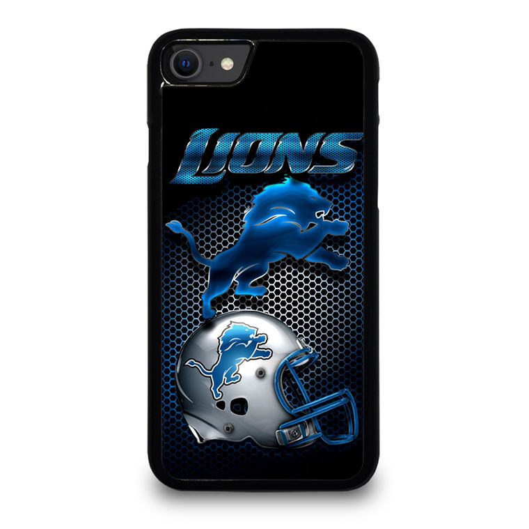 DETROIT LIONS METAL iPhone SE 2020 Case Cover