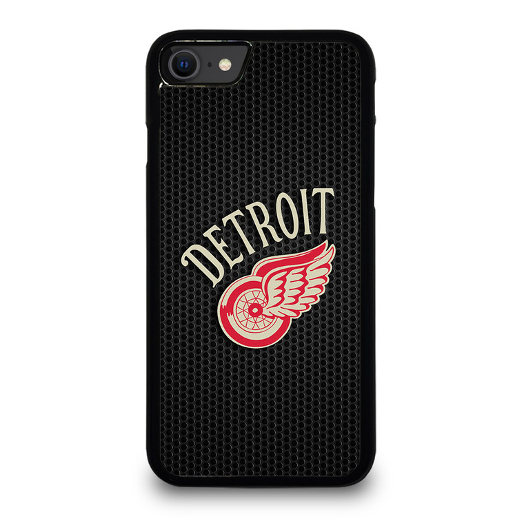 DETROIT RED WINGS METAL LOGO iPhone SE 2020 Case Cover