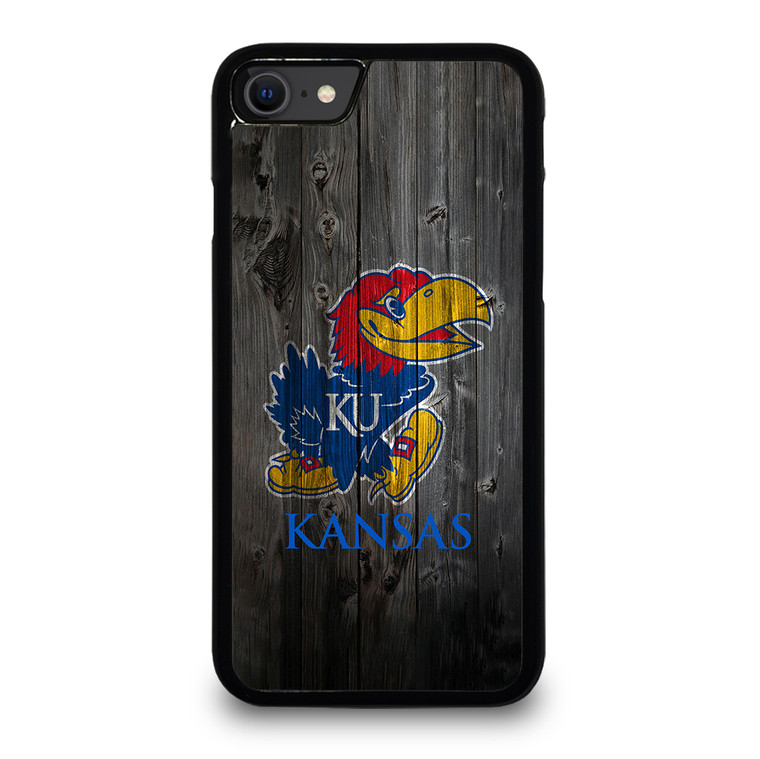 KANSAS JAYHAWKS WOODEN LOGO iPhone SE 2020 Case Cover