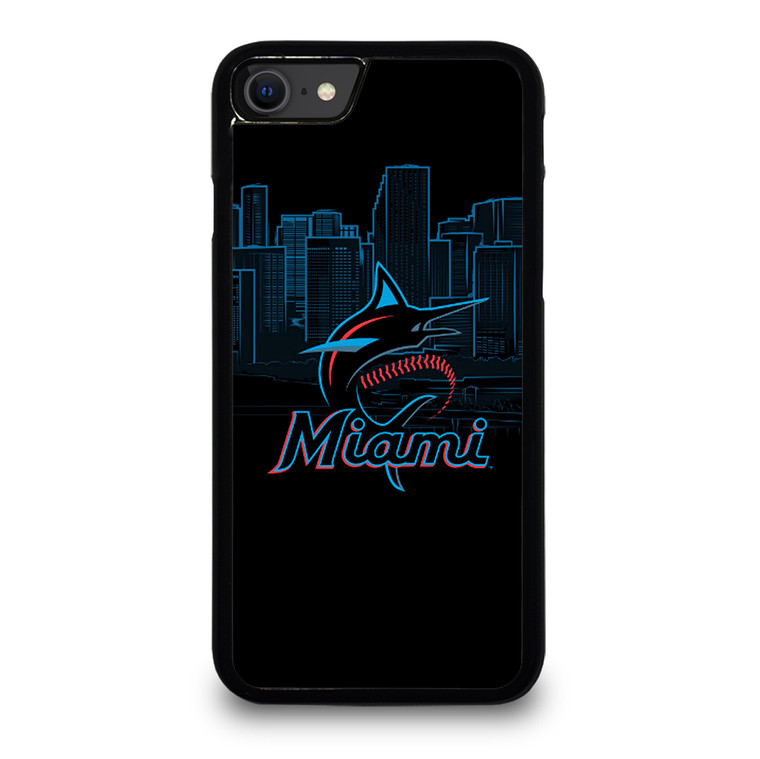 MIAMI MARLINS BLACK iPhone SE 2020 Case Cover