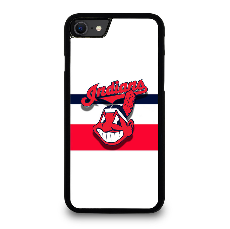 CLEVELAND INDIANS STRIPE LOGO iPhone SE 2022 Case Cover