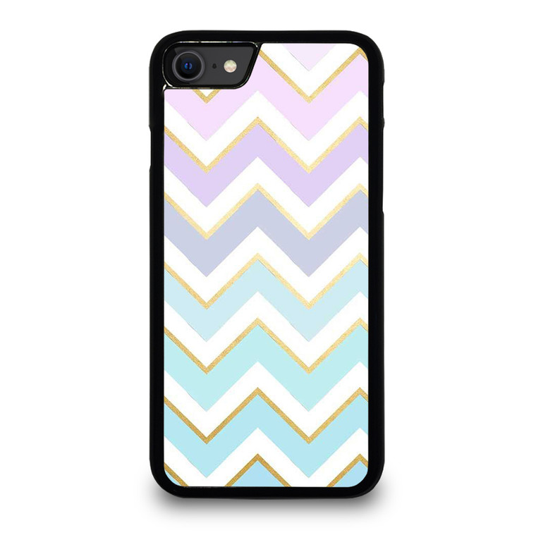 OMBRE PASTEL CHEVRON PATTERN iPhone SE 2022 Case Cover
