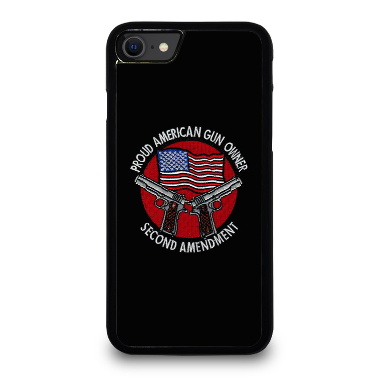 SECOND AMENDMENT AMERICAN GUN LOGO iPhone SE 2022 Case Cover