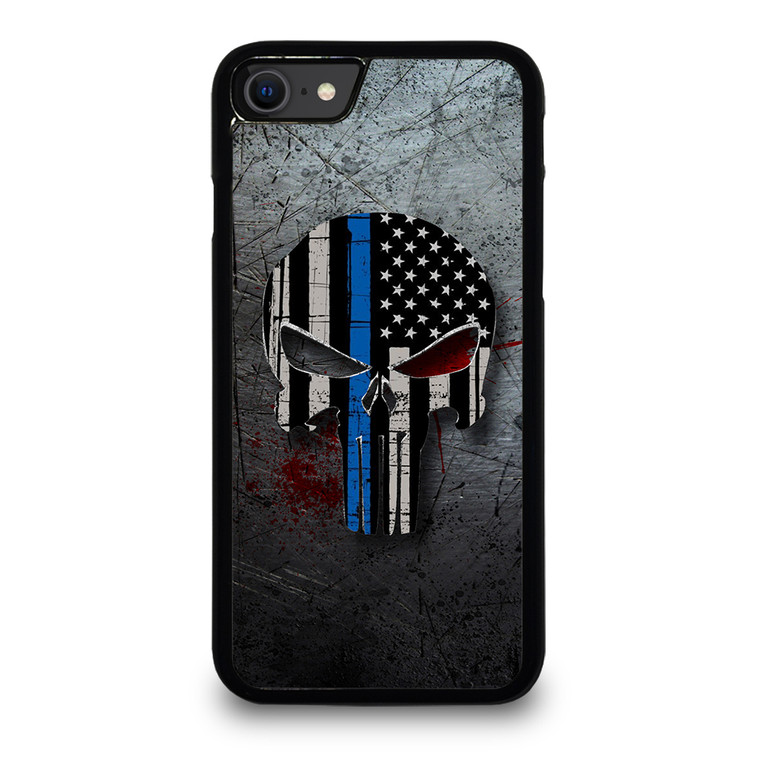 THIN BLUE LINE PUNISHER iPhone SE 2022 Case Cover
