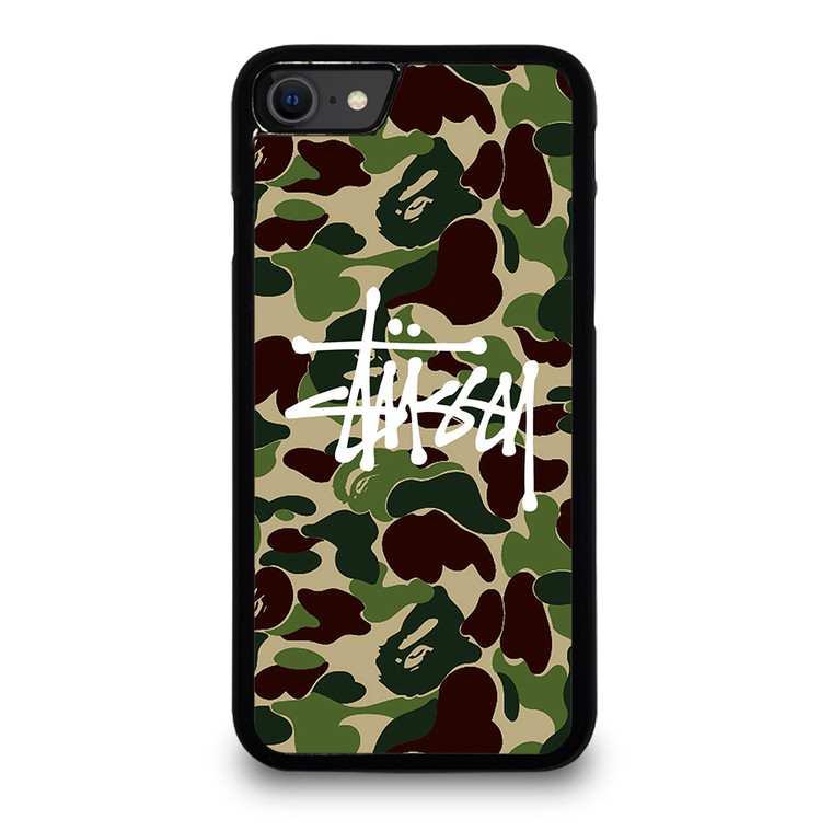STUSSY BAPE CAMO iPhone SE 2020 Case Cover