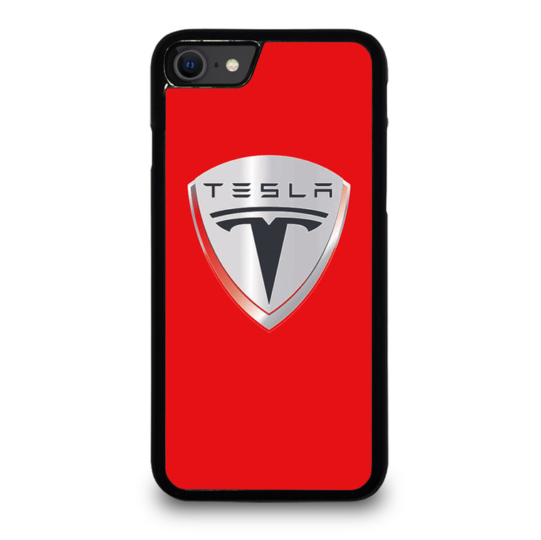 TESLA RED LOGO iPhone SE 2020 Case Cover