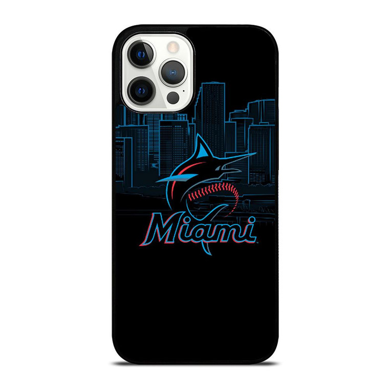 MIAMI MARLINS BLACK iPhone 12 Pro Max Case Cover