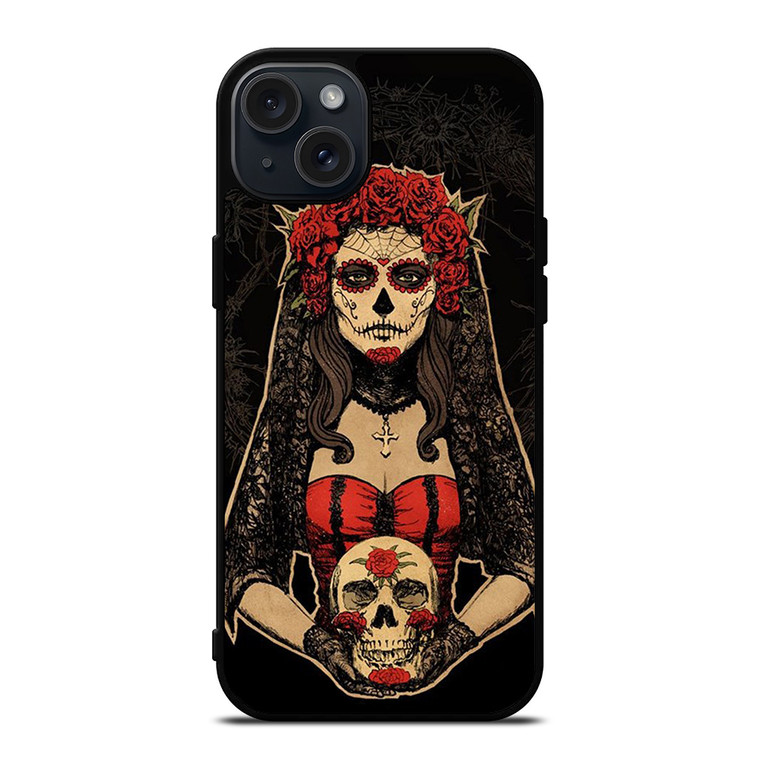 DAY OF THE DEAD ART iPhone 15 Plus Case Cover DAY OF THE DEAD ART iPhone 15 Plus Case Cover