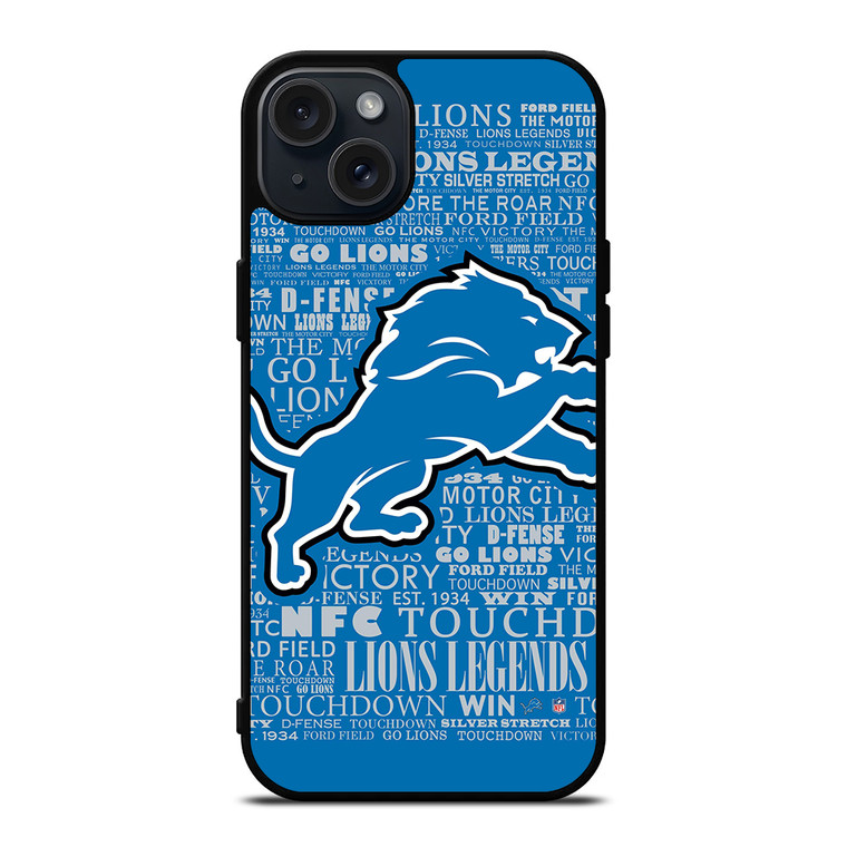DETROIT LIONS QUOTE iPhone 15 Plus Case Cover