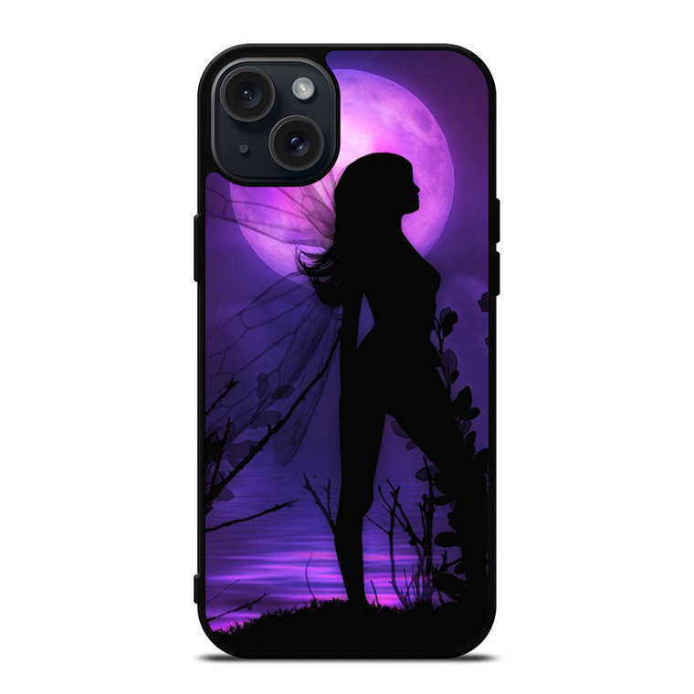 FAIRY DRAGONFLIES PURPLE MOON iPhone 15 Plus Case Cover