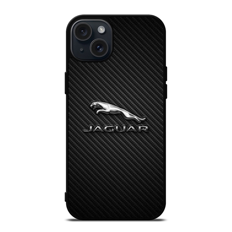 JAGUAR CARBON LOGO 2 iPhone 15 Plus Case Cover JAGUAR CARBON LOGO 2 iPhone 15 Plus Case Cover