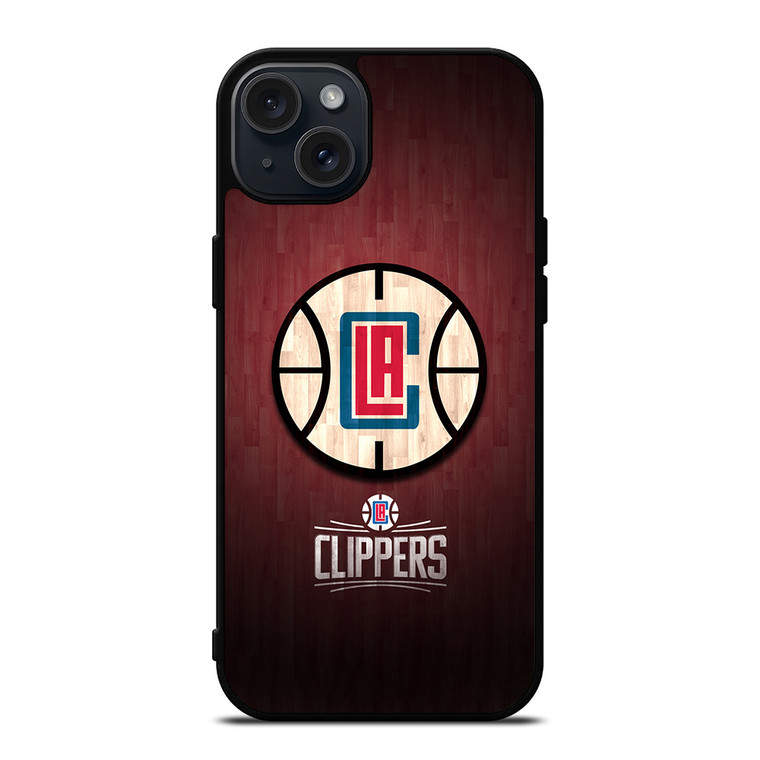 LOS ANGELES CLIPPERS WOODEN LOGO iPhone 15 Plus Case Cover